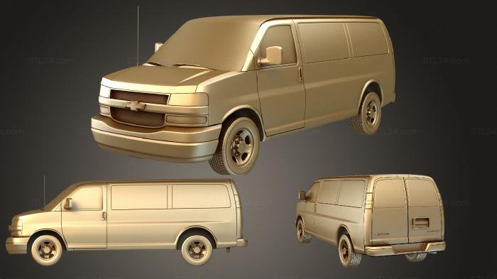 Автомобили и транспорт (Chevrolet Express 2011, CARS_1038) 3D модель для ЧПУ станка