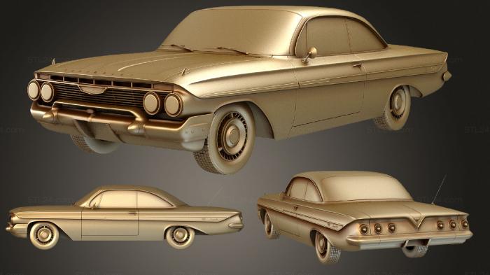 Автомобили и транспорт (Chevrolet Impala 1961 комплект, CARS_1044) 3D модель для ЧПУ станка