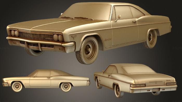 Автомобили и транспорт (Chevrolet Impala SS SportCoupe 1966, CARS_1048) 3D модель для ЧПУ станка