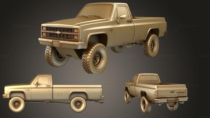 Vehicles (Chevrolet K10 Silverado 1984, CARS_1050) 3D models for cnc