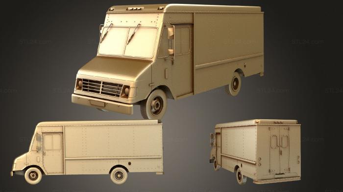 Автомобили и транспорт (Фургон Chevrolet P30 1995, CARS_1060) 3D модель для ЧПУ станка