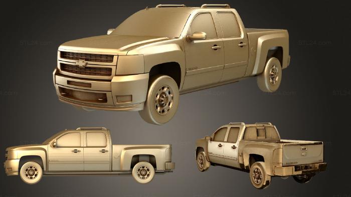 Автомобили и транспорт (Chevrolet silverado 2500hd экипаж 2012, CARS_1064) 3D модель для ЧПУ станка