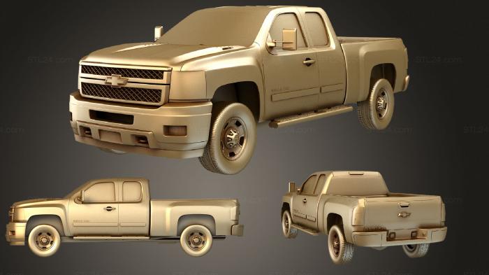 Vehicles (Chevrolet Silverado HD ExtendedCab StandardBed 2011, CARS_1067) 3D models for cnc