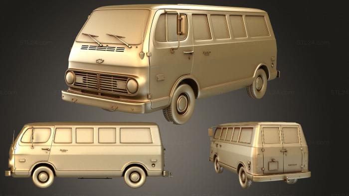 Автомобили и транспорт (Chevrolet Sportvan (Mk2) LWB 1968, CARS_1069) 3D модель для ЧПУ станка