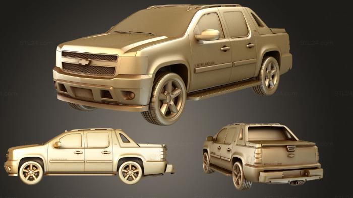 Автомобили и транспорт (Chevrolet Avalanche LTZ, CARS_1074) 3D модель для ЧПУ станка