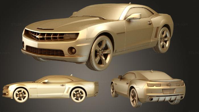 Автомобили и транспорт (Chevrolet camaro euversion 2012, CARS_1090) 3D модель для ЧПУ станка