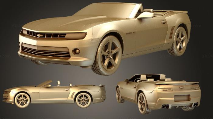 Автомобили и транспорт (Chevrolet camaro rs кабриолет 2014, CARS_1093) 3D модель для ЧПУ станка
