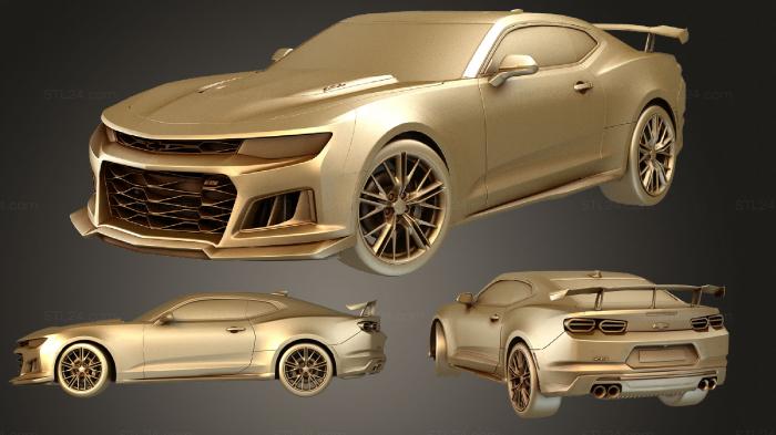 Автомобили и транспорт (Chevrolet Camaro ZL1 2020, CARS_1095) 3D модель для ЧПУ станка