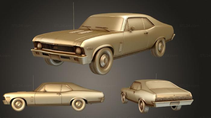 Автомобили и транспорт (Chevrolet Nova SS 1969, CARS_1101) 3D модель для ЧПУ станка