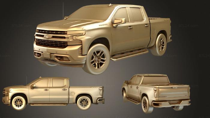 Автомобили и транспорт (Chevrolet Silverado 2019, CARS_1103) 3D модель для ЧПУ станка
