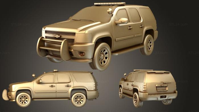 Автомобили и транспорт (Chevrolet tahoe полиция, CARS_1115) 3D модель для ЧПУ станка