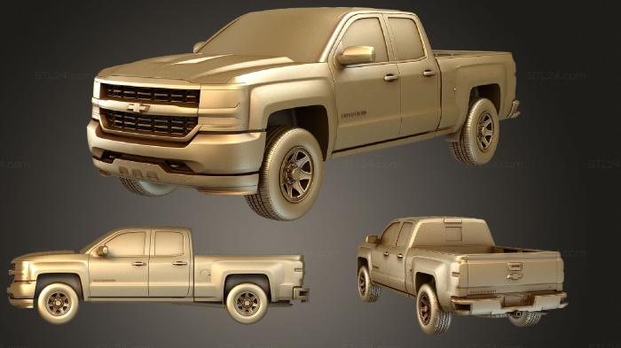 Автомобили и транспорт (Chevrolet wt двойная кабина stb, CARS_1119) 3D модель для ЧПУ станка