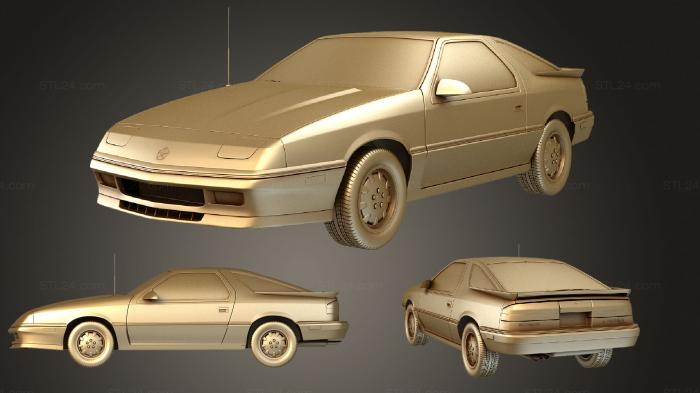 Автомобили и транспорт (Крайслер Дейтона Шелби Z 1987, CARS_1132) 3D модель для ЧПУ станка