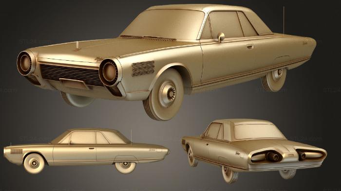 Автомобили и транспорт (Турбина Chrysler 1963, CARS_1139) 3D модель для ЧПУ станка