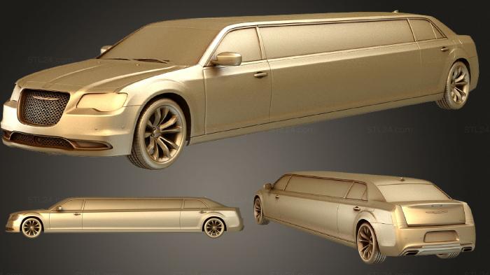 Автомобили и транспорт (Chrysler 300c платиновый лимузин lx2 2016, CARS_1140) 3D модель для ЧПУ станка