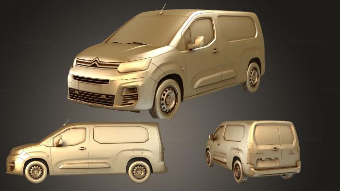 Автомобили и транспорт (Citroen Berlingo Фургон LWB 2021, CARS_1167) 3D модель для ЧПУ станка