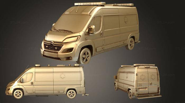 Автомобили и транспорт (Скорая помощь citroen jumper 2015, CARS_1180) 3D модель для ЧПУ станка