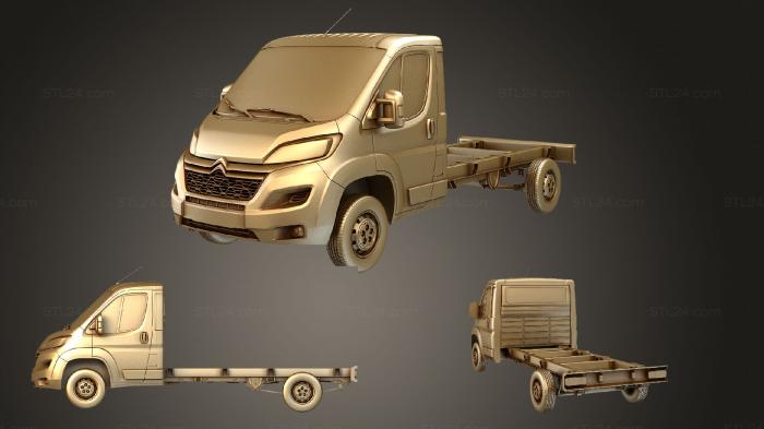 Автомобили и транспорт (Шасси Citroen Jumper с одной кабиной 3800WB 2020, CARS_1181) 3D модель для ЧПУ станка