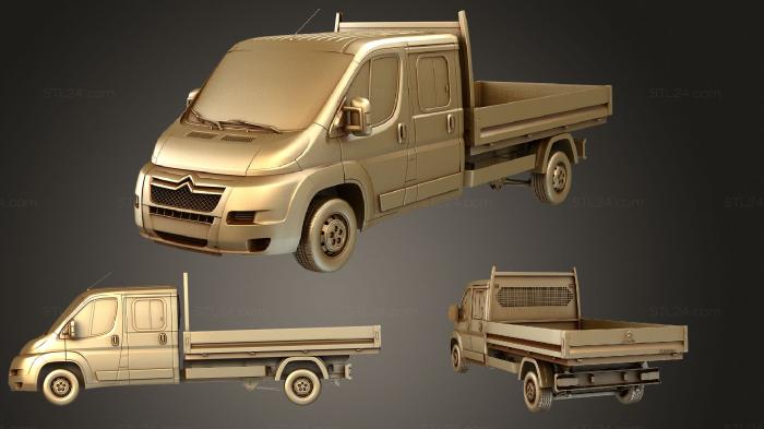Автомобили и транспорт (Грузовой автомобиль citroen jumper crew cab 2014, CARS_1183) 3D модель для ЧПУ станка
