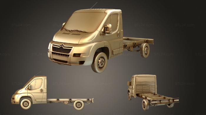 Автомобили и транспорт (Citroen Jumper Реле с одной кабиной 3450WB 2014, CARS_1190) 3D модель для ЧПУ станка