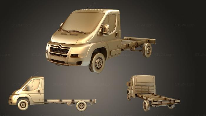 Автомобили и транспорт (Citroen Jumper Грузовик с одной кабиной 3800WB 2014, CARS_1193) 3D модель для ЧПУ станка
