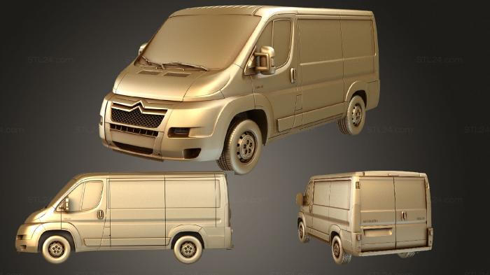 Автомобили и транспорт (Citroen релейный фургон l1h1 2006 2014, CARS_1202) 3D модель для ЧПУ станка