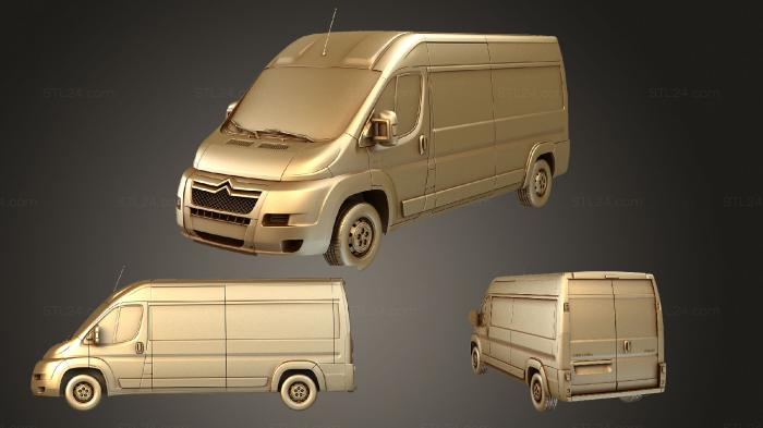 Автомобили и транспорт (Citroen релейный фургон l3h2 2006 2014, CARS_1205) 3D модель для ЧПУ станка