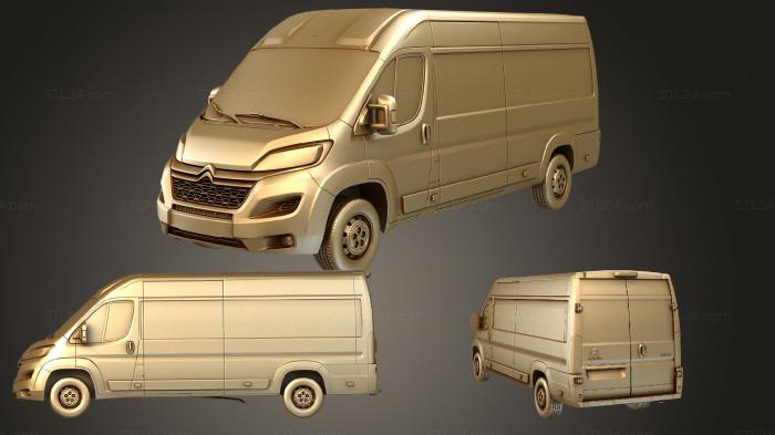 Автомобили и транспорт (Citroen релейный фургон l4h2 2014, CARS_1207) 3D модель для ЧПУ станка
