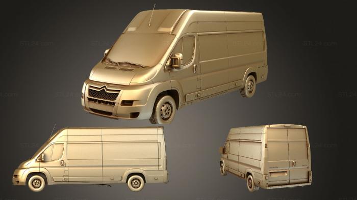 Автомобили и транспорт (Citroen релейный фургон l4h3 2006 2014, CARS_1208) 3D модель для ЧПУ станка