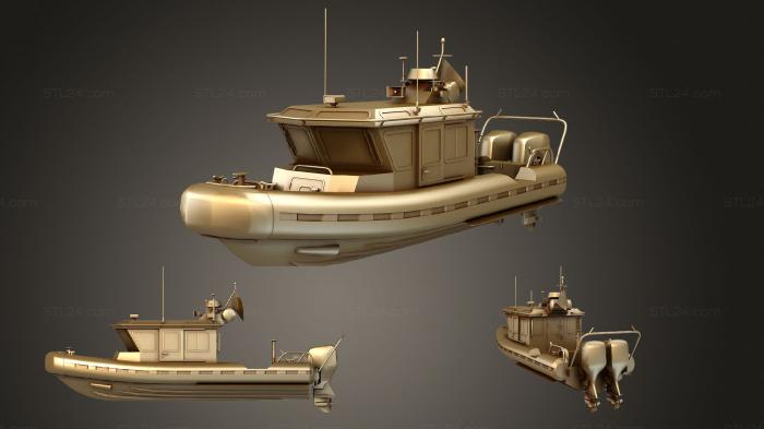 Автомобили и транспорт (Спасательный катер Береговой охраны, CARS_1217) 3D модель для ЧПУ станка