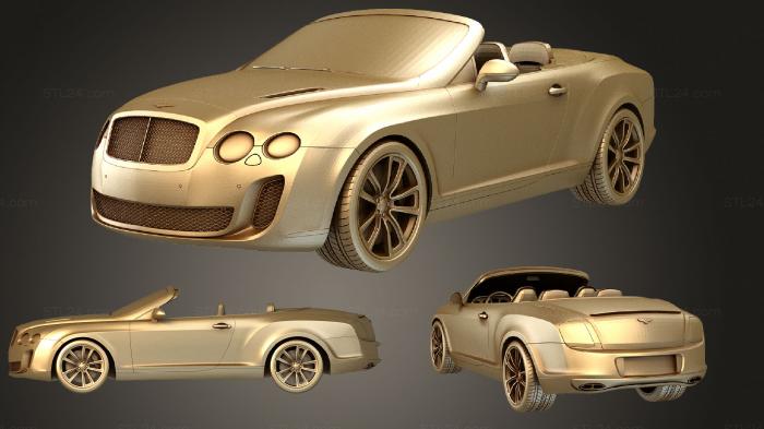 Автомобили и транспорт (Кабриолет Continental Supersports 2011, CARS_1224) 3D модель для ЧПУ станка
