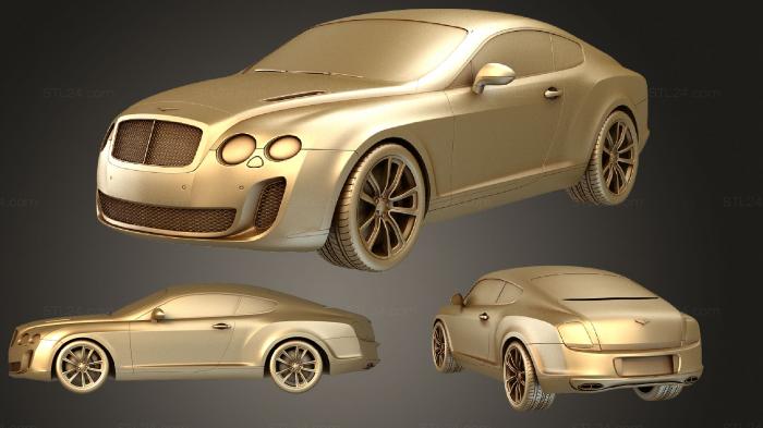 Автомобили и транспорт (Континентальное Суперспортивное купе 2010, CARS_1225) 3D модель для ЧПУ станка