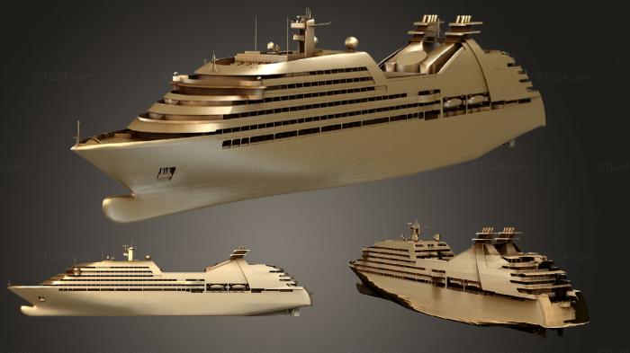 Автомобили и транспорт (Круизное судно, CARS_1231) 3D модель для ЧПУ станка