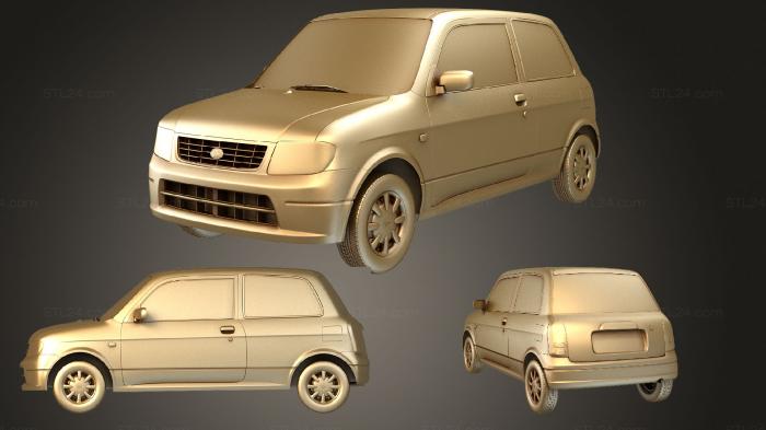 Автомобили и транспорт (Daihatsu Mira (Mk5) (L700) 3 двери 1998, CARS_1252) 3D модель для ЧПУ станка
