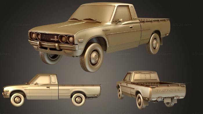 Автомобили и транспорт (Datsun 620 KingCab 1977, CARS_1257) 3D модель для ЧПУ станка