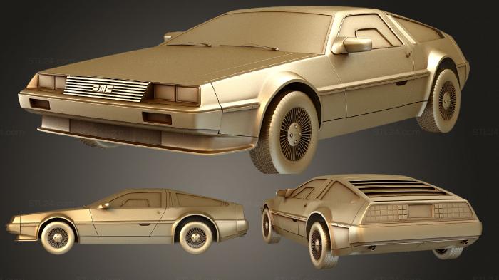 Автомобили и транспорт (DeLorean DMC 12 1981, CARS_1263) 3D модель для ЧПУ станка