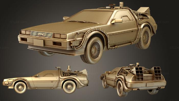 Автомобили и транспорт (DeLorean DMC 12 Назад в будущее эпизод 1, CARS_1266) 3D модель для ЧПУ станка