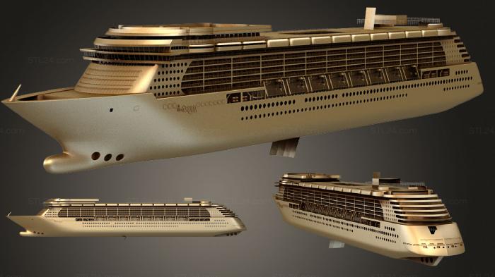 Автомобили и транспорт (Круизный лайнер мечты Диснея, CARS_1274) 3D модель для ЧПУ станка