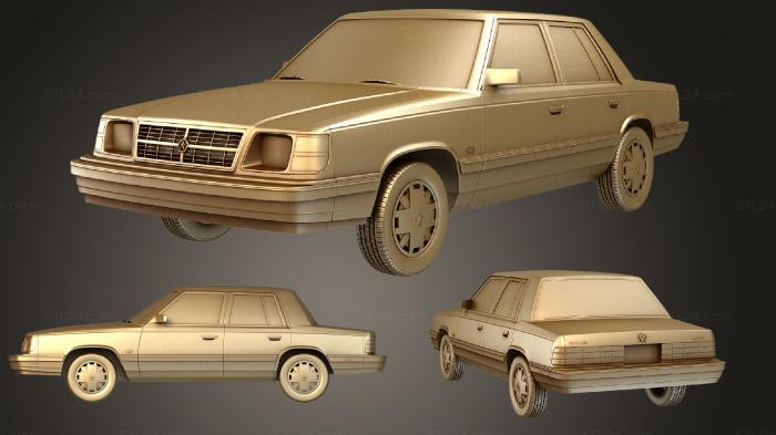 Автомобили и транспорт (Седан Dodge Aries K 1988, CARS_1278) 3D модель для ЧПУ станка