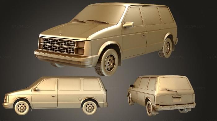 Автомобили и транспорт (Dodge Caravan (Mk1) 1984, CARS_1280) 3D модель для ЧПУ станка