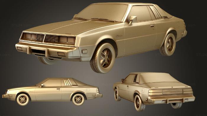 Автомобили и транспорт (Dodge Challenger (Mk2) 1978, CARS_1281) 3D модель для ЧПУ станка
