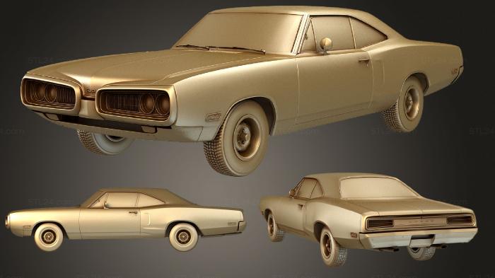 Автомобили и транспорт (Dodge Coronet (Mk5) (WP23) 500 хардтоп купе 1970, CARS_1291) 3D модель для ЧПУ станка