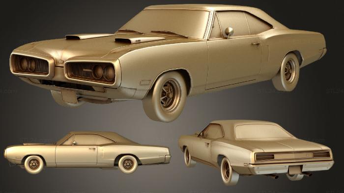 Автомобили и транспорт (Додж Коронет Супер Би 1970, CARS_1292) 3D модель для ЧПУ станка