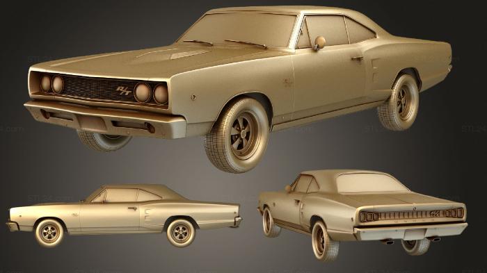 Автомобили и транспорт (Dodge Coronet WS23 RT Хардтоп Купе 1968, CARS_1293) 3D модель для ЧПУ станка