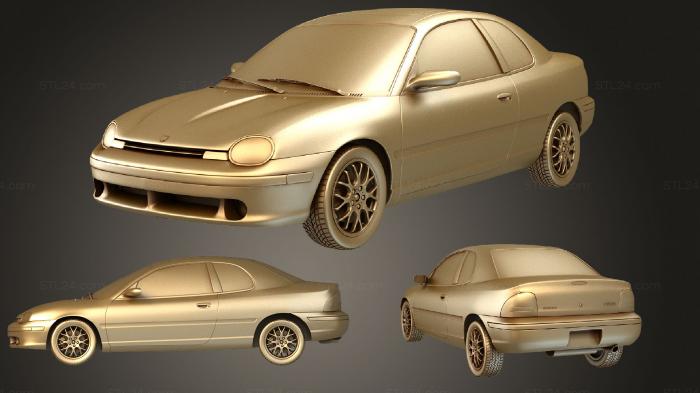 Автомобили и транспорт (Спортивное купе Dodge Neon 1996, CARS_1306) 3D модель для ЧПУ станка