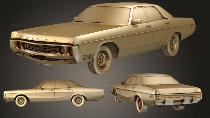 Автомобили и транспорт (Dodge Polara (Mk4) Купе с жестким верхом на заказ 1970, CARS_1307) 3D модель для ЧПУ станка