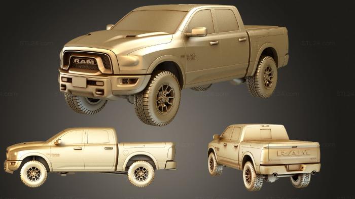 Автомобили и транспорт (Студия Dodge Ram 1500 Rebel 2015, CARS_1313) 3D модель для ЧПУ станка