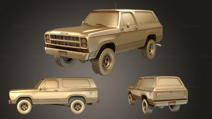 Автомобили и транспорт (Dodge Ramcharger (Mk1) 1979, CARS_1316) 3D модель для ЧПУ станка