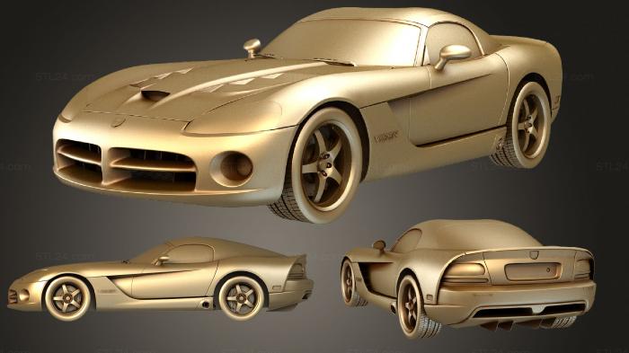 Автомобили и транспорт (Dodge Viper SRT10 2010, CARS_1319) 3D модель для ЧПУ станка