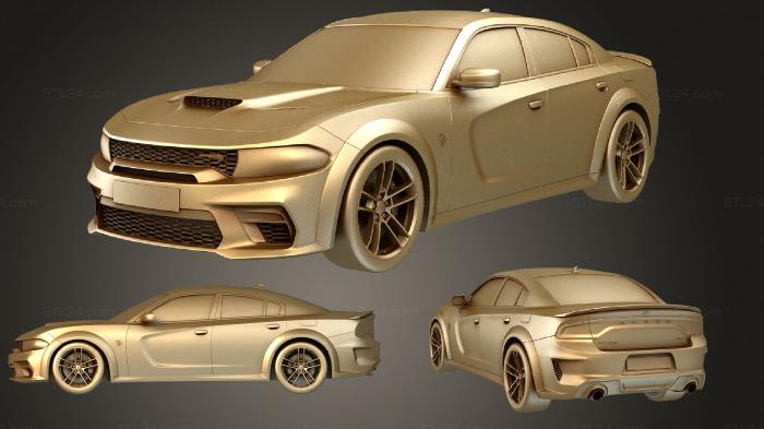 Автомобили и транспорт (Dodge Charger SRT Hellcat Широкофюзеляжный 2020, CARS_1328) 3D модель для ЧПУ станка